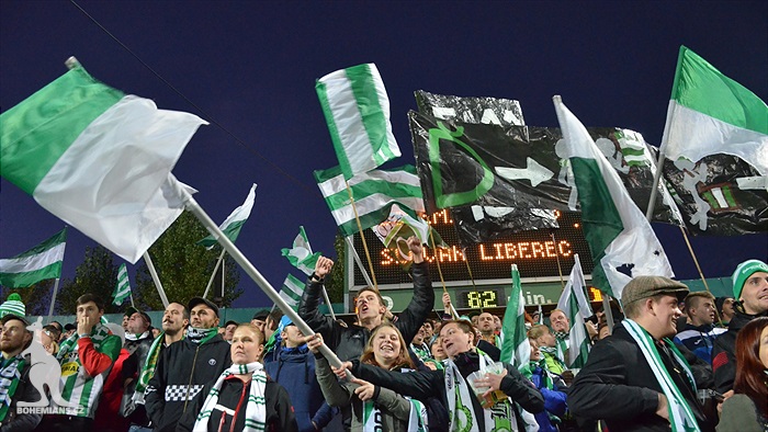 Dění na tribunách: Bohemians - Liberec