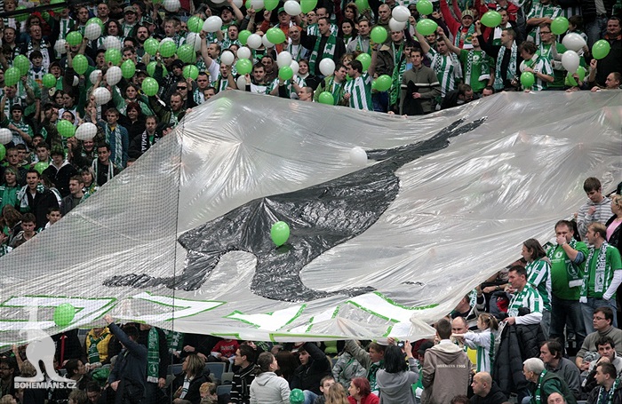Choreo fanoušků Bohemians