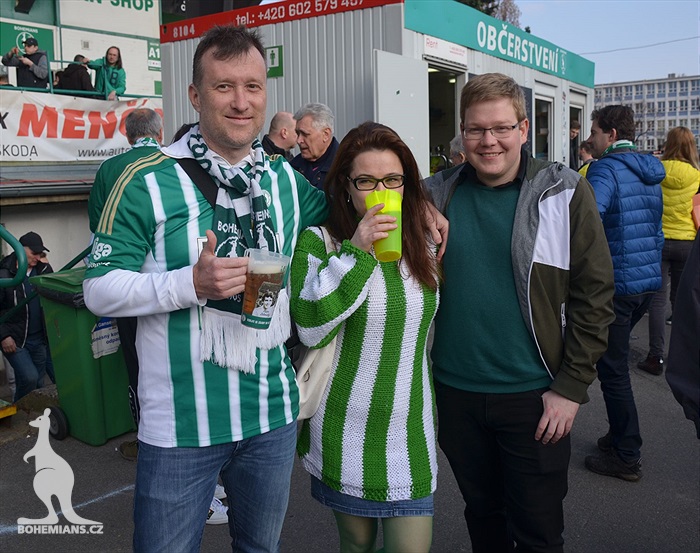Bohemians - Plzeň 5:2, dění na tribunách