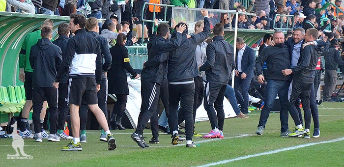 Bohemians - Plzeň 5:2, dění na tribunách