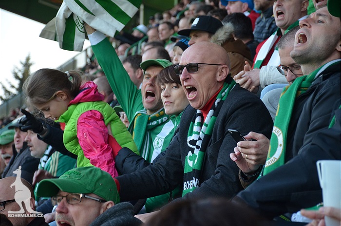 Bohemians - Plzeň 5:2, dění na tribunách