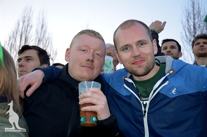Bohemians - Plzeň 5:2, dění na tribunách