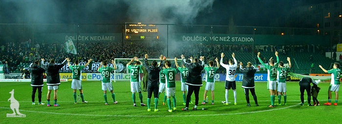 Dění na tribunách: Bohemians - Plzeň
