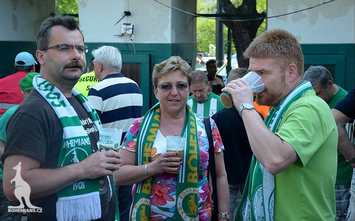 Dění na tribunách Bohemians - Jihlava 1:1