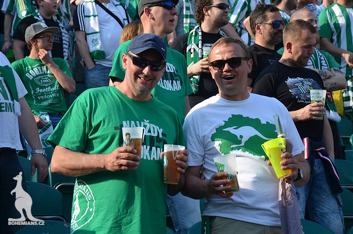 Dění na tribunách Bohemians - Jihlava 1:1