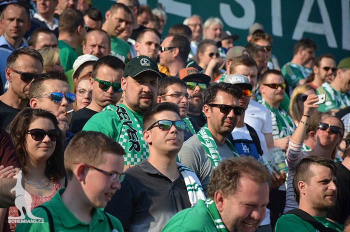 Dění na tribunách Bohemians - Jihlava 1:1