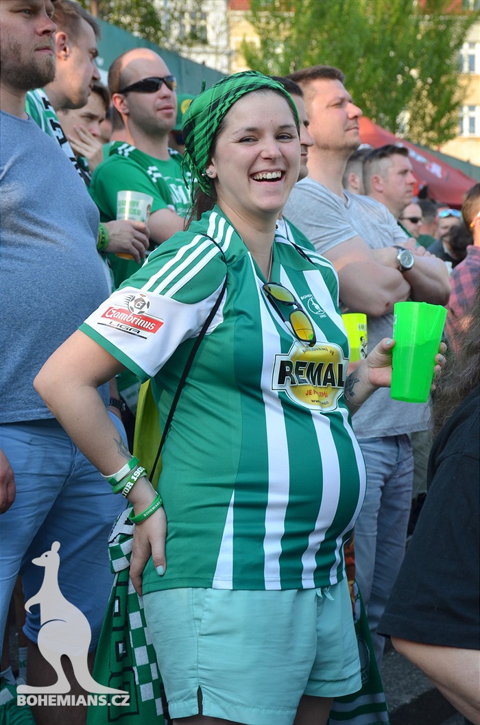 Dění na tribunách Bohemians - Jihlava 1:1