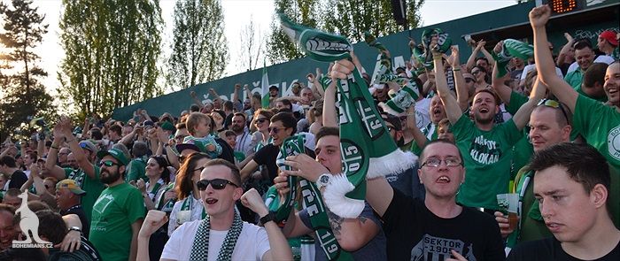 Dění na tribunách Bohemians - Jihlava 1:1