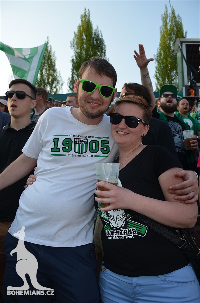 Dění na tribunách Bohemians - Jihlava 1:1