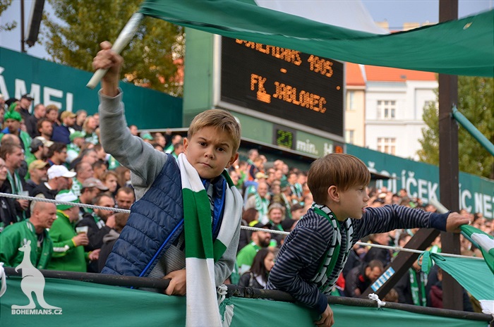 Dění na tribunách: Bohemians - Jablonec