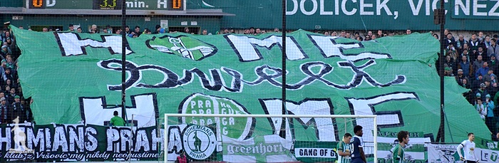 Dění na tribunách: Bohemians - Slovácko