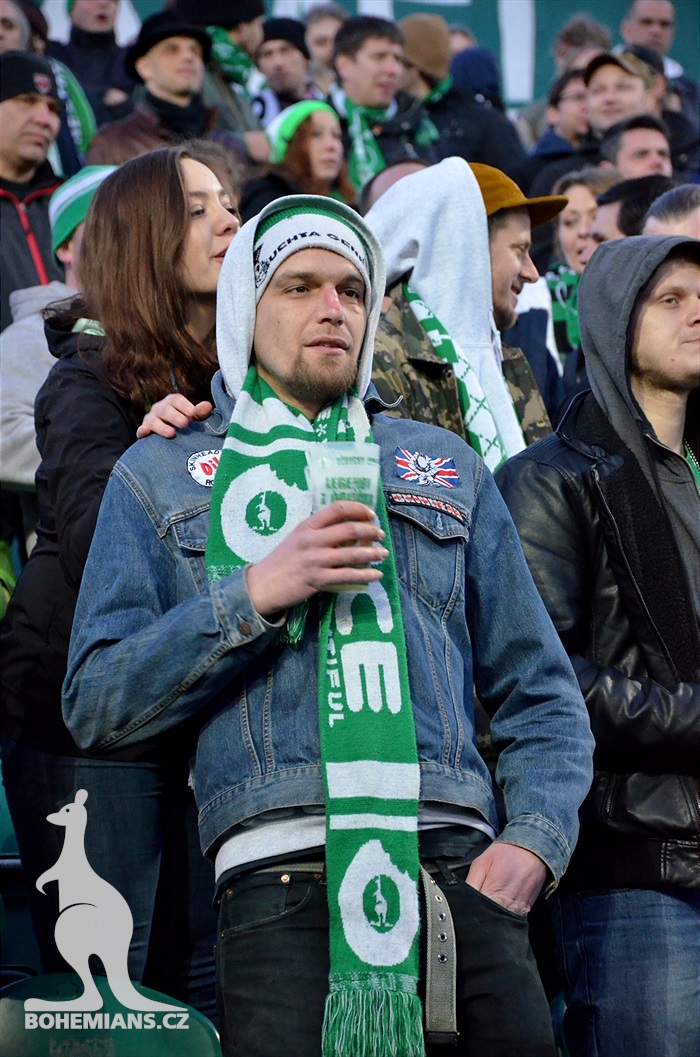 Dění na tribunách: Bohemians - Slovácko