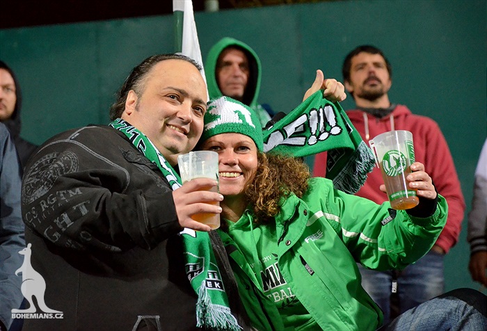 Dění na tribunách: Bohemians - Králův Dvůr