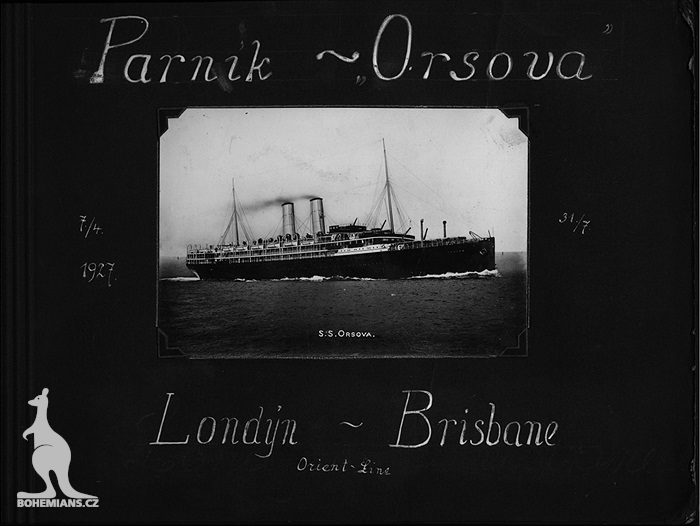 Parník Orsova na titulní straně alba Fr. Špice