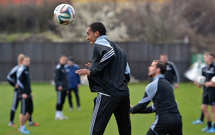 Rozcvičení před utkáním se Slavií