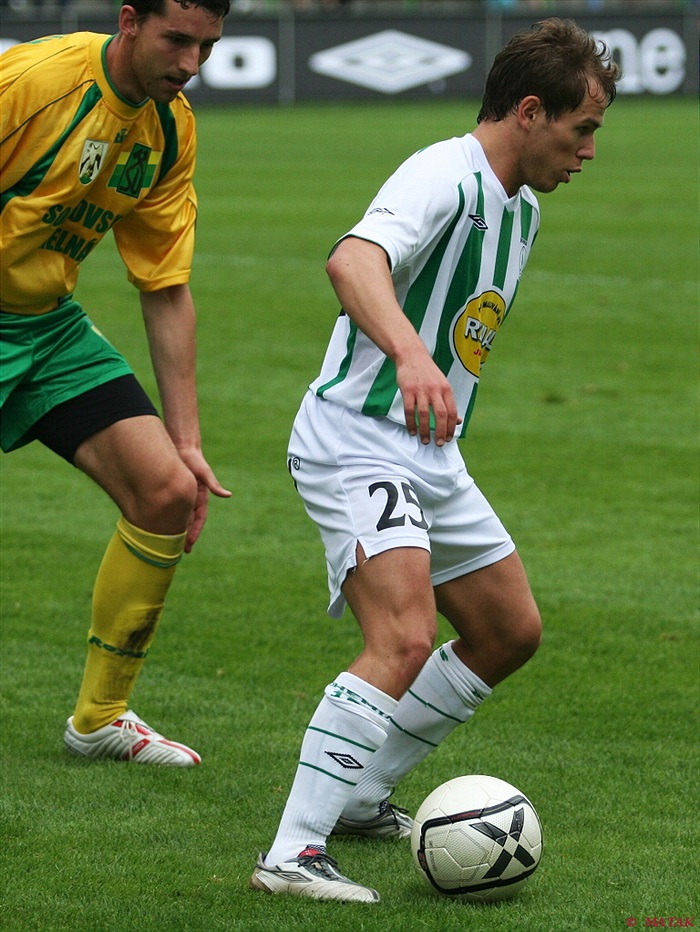 Jen poločas vydržel na hřišti Martin Kotyza, pak střídal.