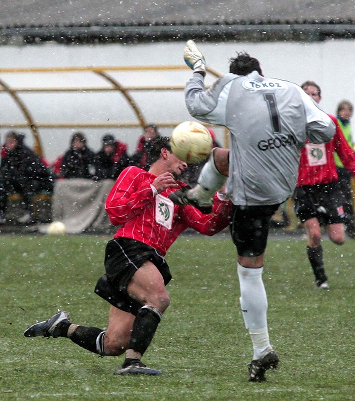 Rodinger se předvedl výbornou hrou nohou (Prachatice - Bohemians, podzim 2004)