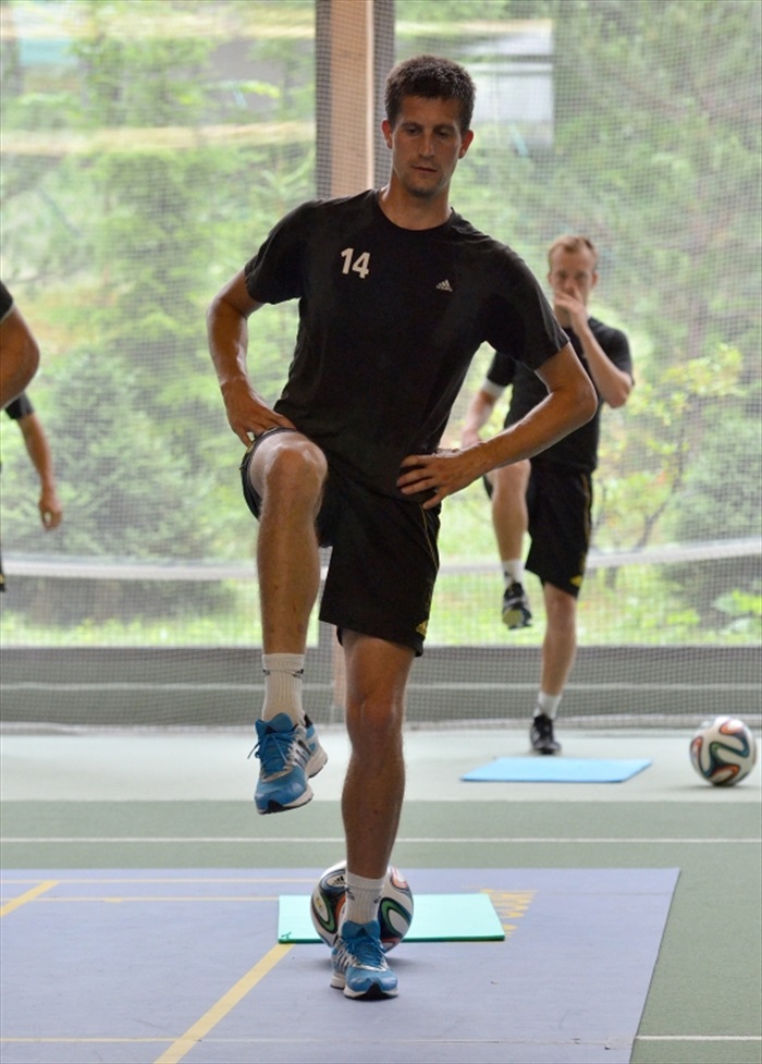 Dopolední trénink na soustředění