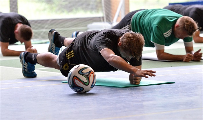 Dopolední trénink na soustředění