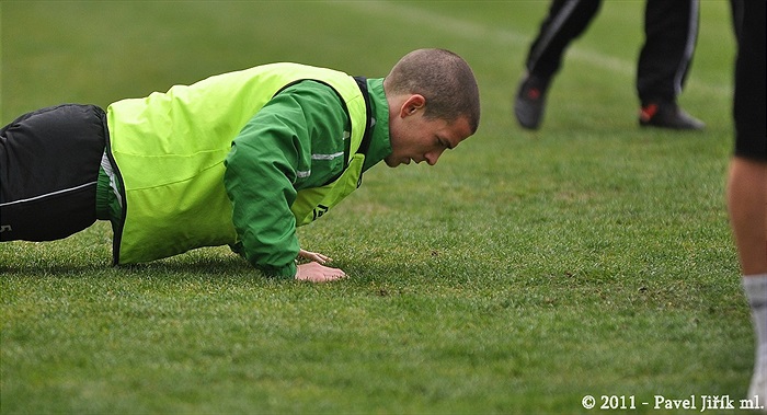 Trénink před utkáním s Baníkem Ostrava