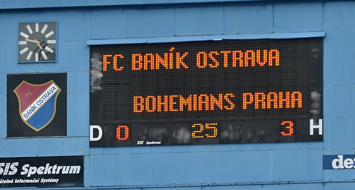 FC Baník Ostrava - Bohemians Praha 1905 1:3 (1:3)