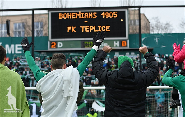 Bohemians Praha 1905 - FK Teplice 2:0 (0:0)