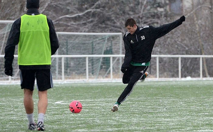 Trénink Bohemians včetně litevských hráčů