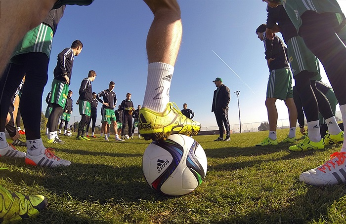 Páteční trénink na soutsředění