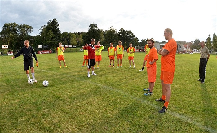 Trénink TJ Sokol Postupice pod vedením trenérů Bohemians
