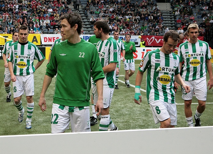 Tým Bohemky se chystá na zápas Slovanu Bratislava