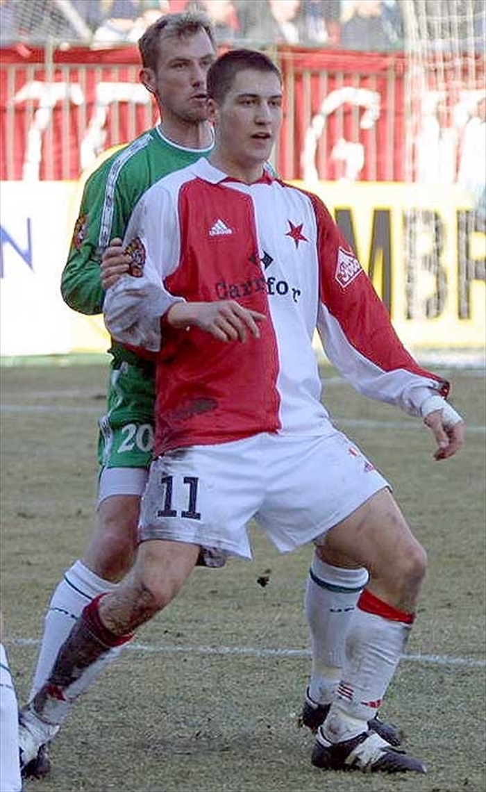 Michal Lesák střeží Rudolfa Skácela