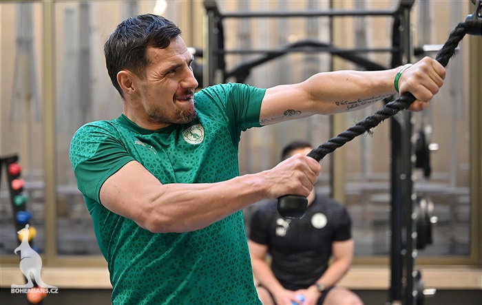 Dopolední trénink v posilovně