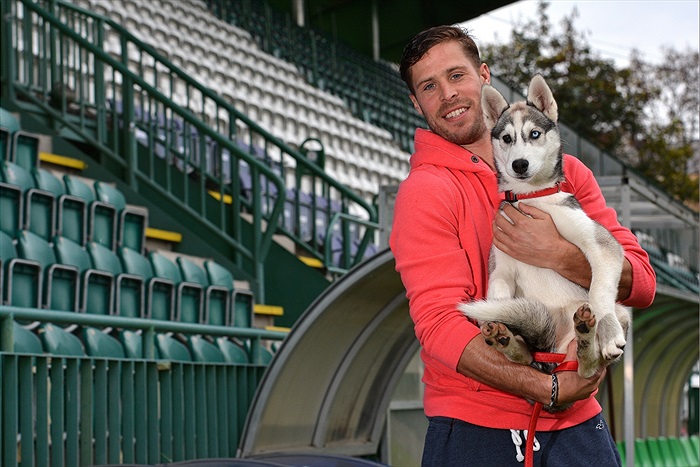 Radek Šírl se svým psem