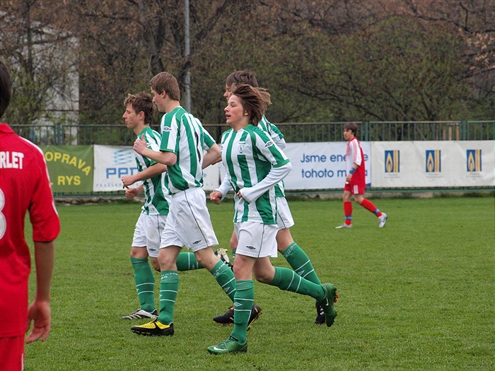 Naše radost po první brance utkání