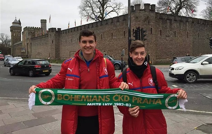 Matěcj Chaluš a Antonín Vaníček v Cardiffu