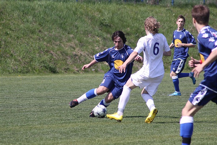 útočník Pavel Slánský v akci