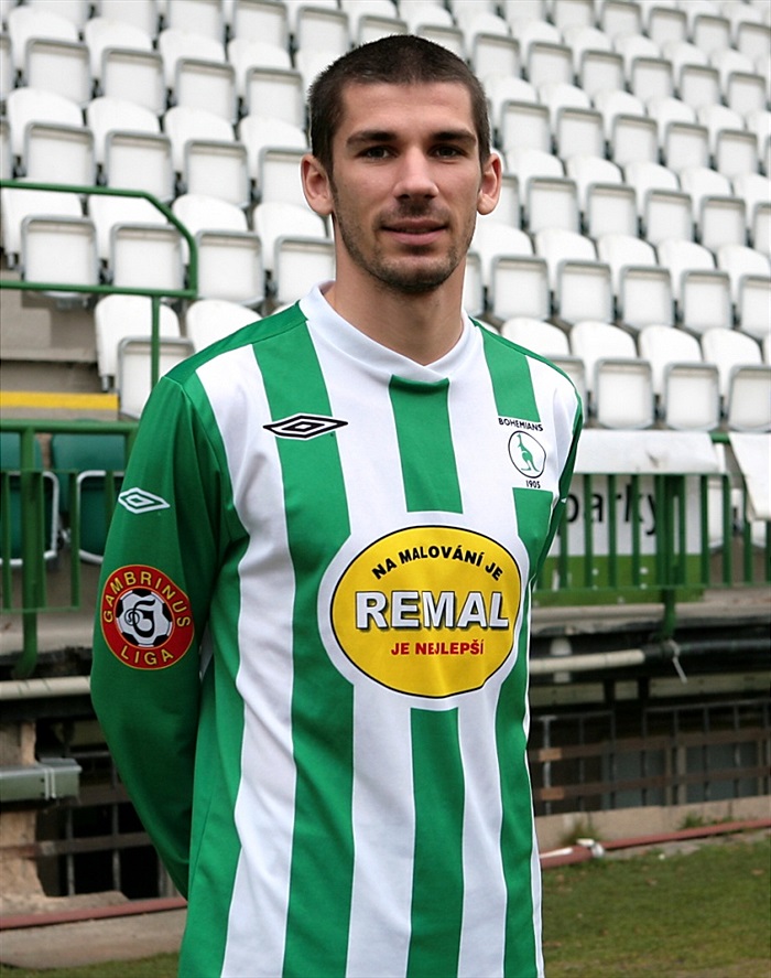 Jan Rezek na stadionu Bohemians.