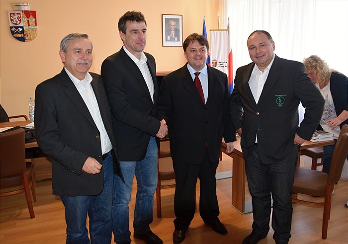Přivítání nového trenéra Klusáčka na radnici