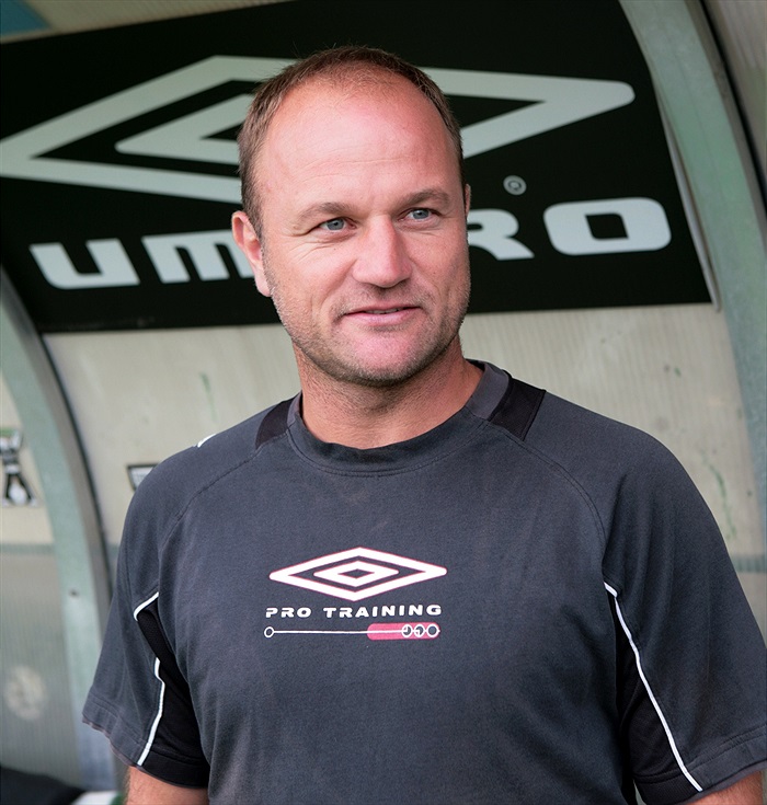 Trenér Hoftych před zápasem.