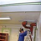 Průběh výstavby nové kotelny pro vyhřívaný trávník