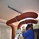 Průběh výstavby nové kotelny pro vyhřívaný trávník