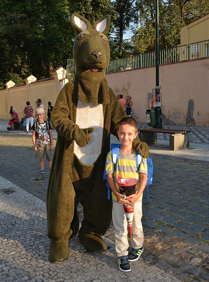 Klokan vítal prvňáčky na ZŠ Botičská