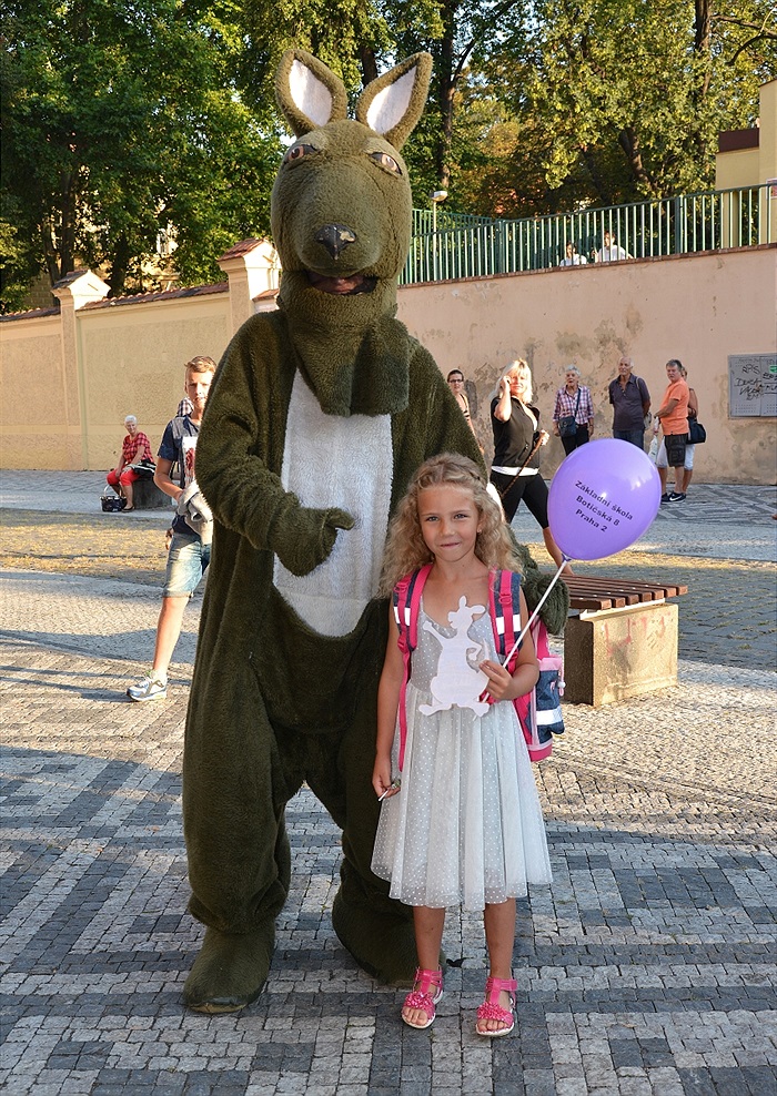 Klokan vítal prvňáčky na ZŠ Botičská