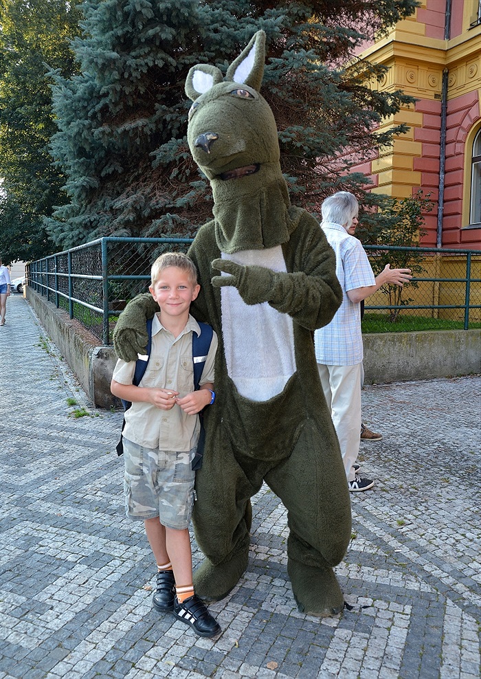 Klokan vítal prvňáčky na ZŠ Botičská