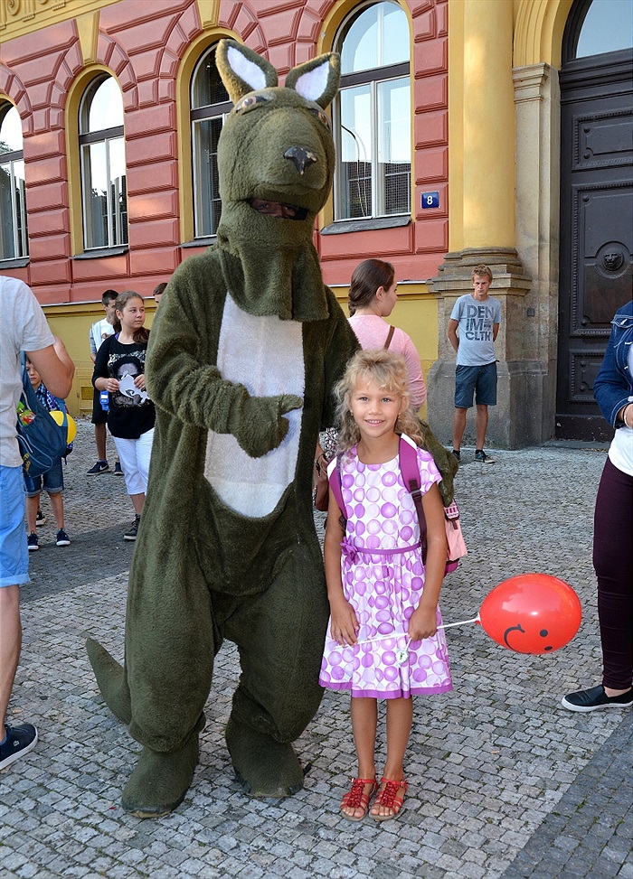 Klokan vítal prvňáčky na ZŠ Botičská