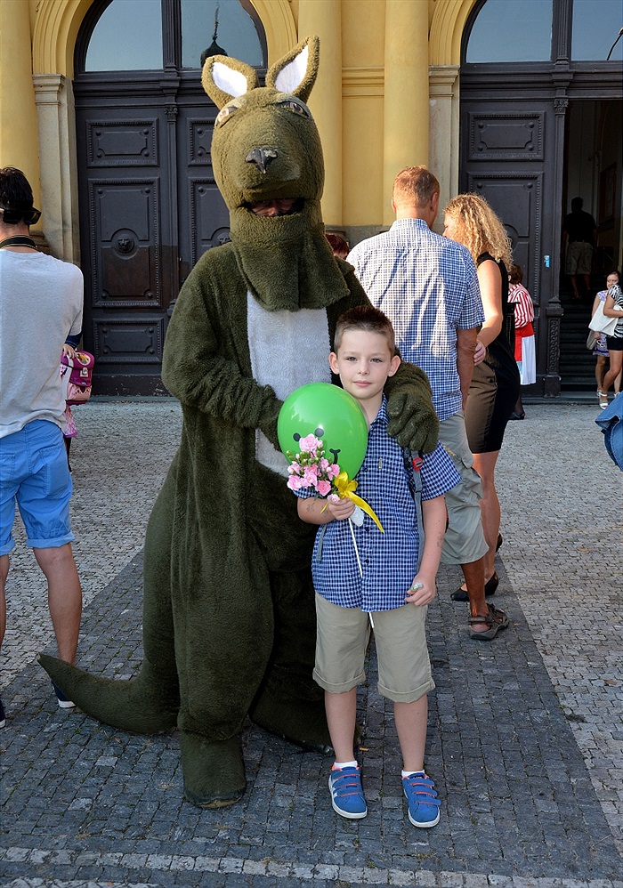 Klokan vítal prvňáčky na ZŠ Botičská