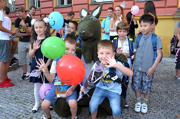 Klokan vítal prvňáčky na ZŠ Botičská