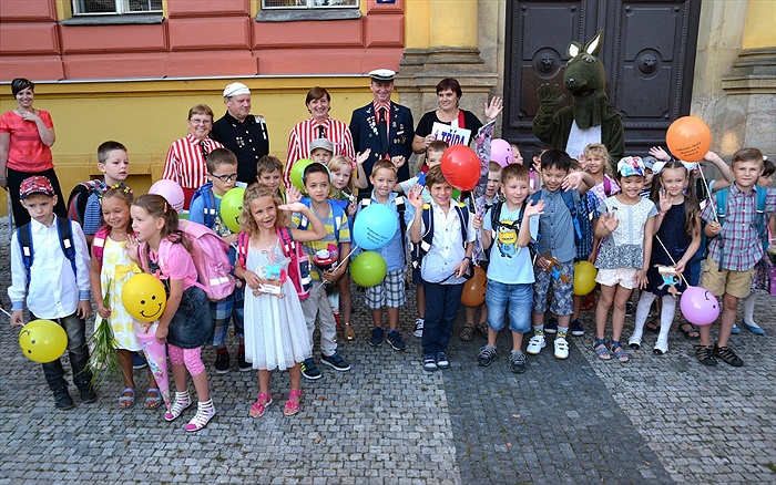 Klokan vítal prvňáčky na ZŠ Botičská