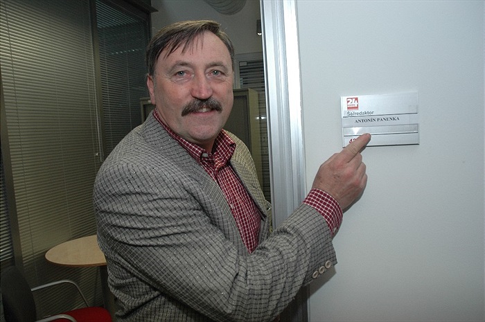 Antonín Panenka v kanceláři šéfredaktora.