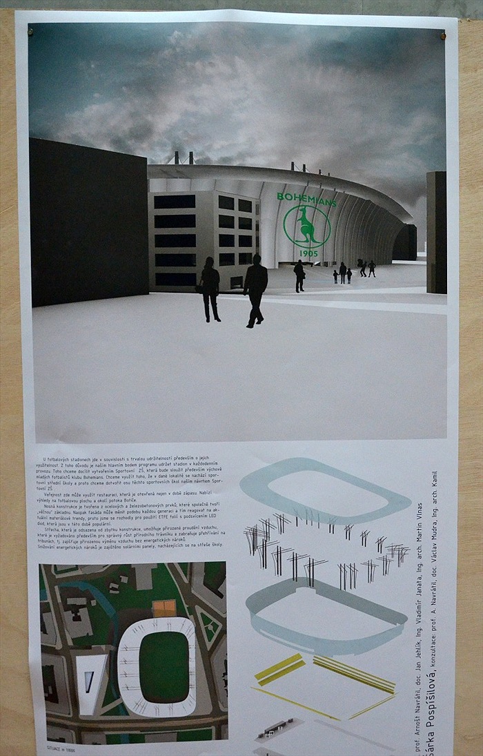 Vernisáž výstavy revitalizace stadionu ve Vršovicích